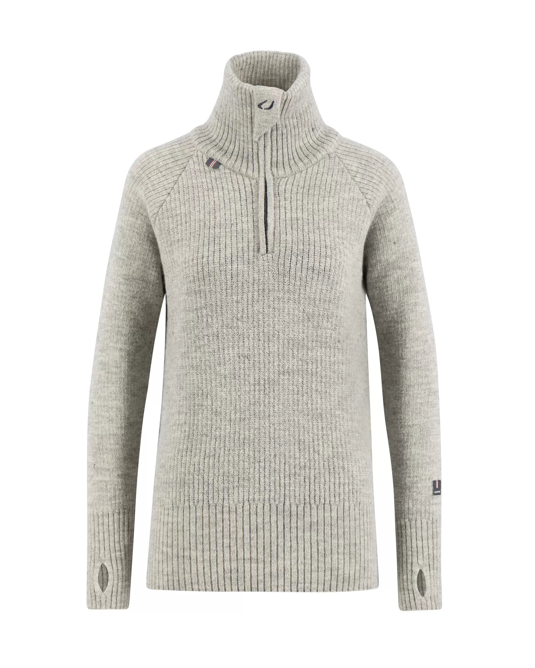 Ullstrikk*Ulvang Vegard Half Zip Genser Nature Melange